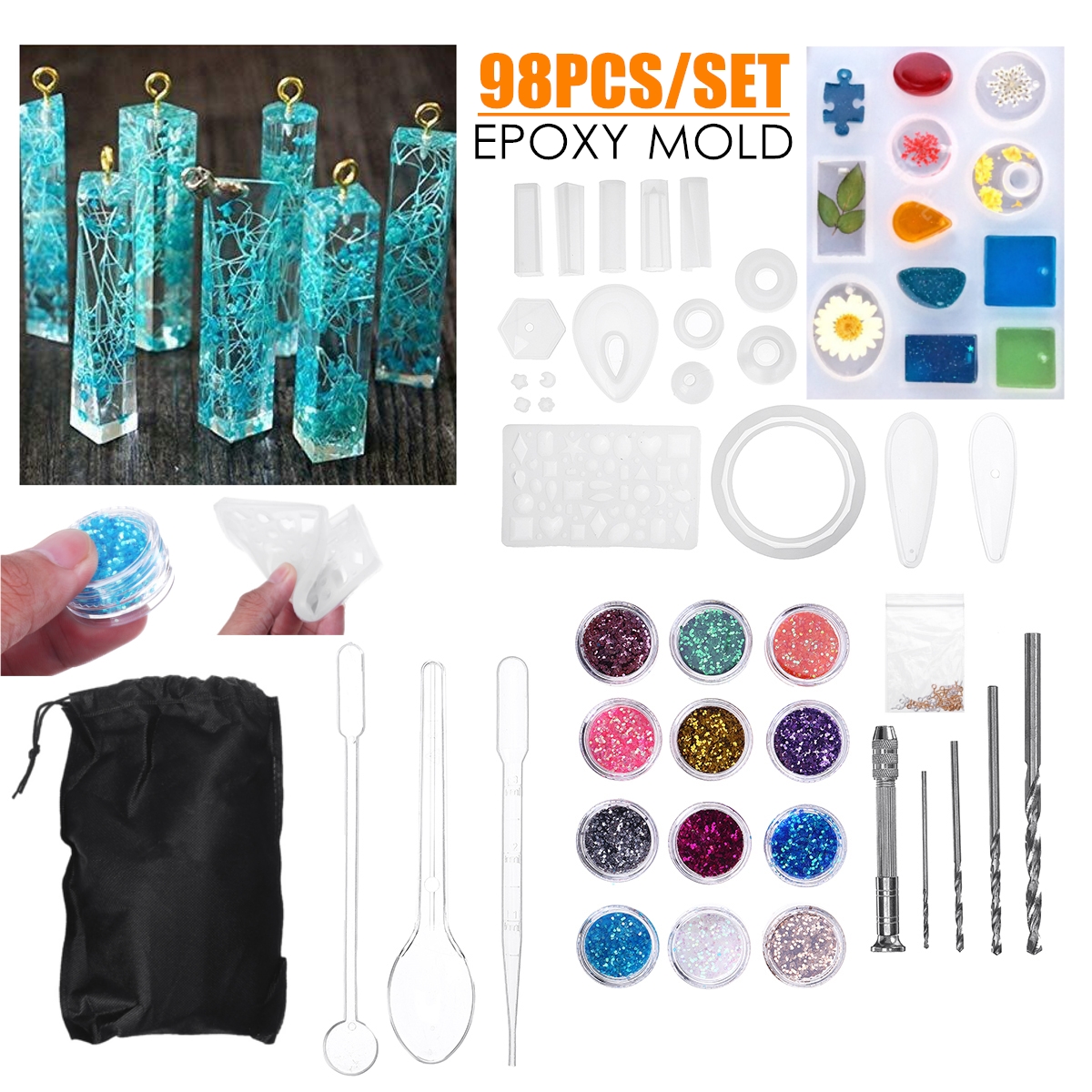 Original 98Pcs DIY Molde herramientas Kit para