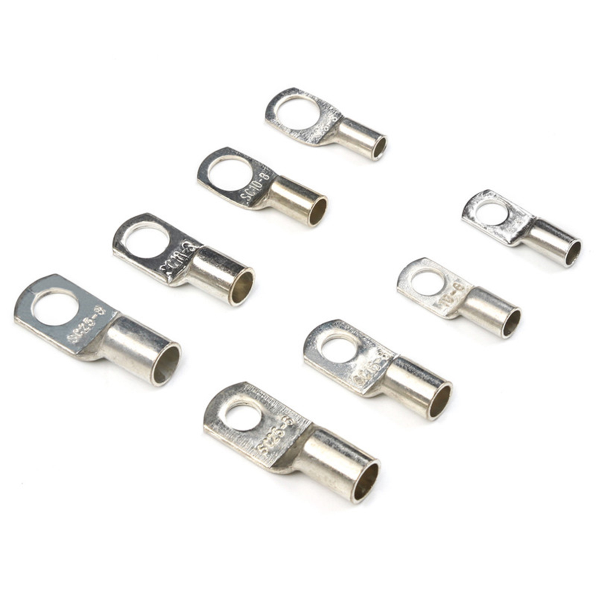 60Pcs SC Series Terminals Cable Terminals Copper Lug Ring Seal Wire Connectors Assorted Kit