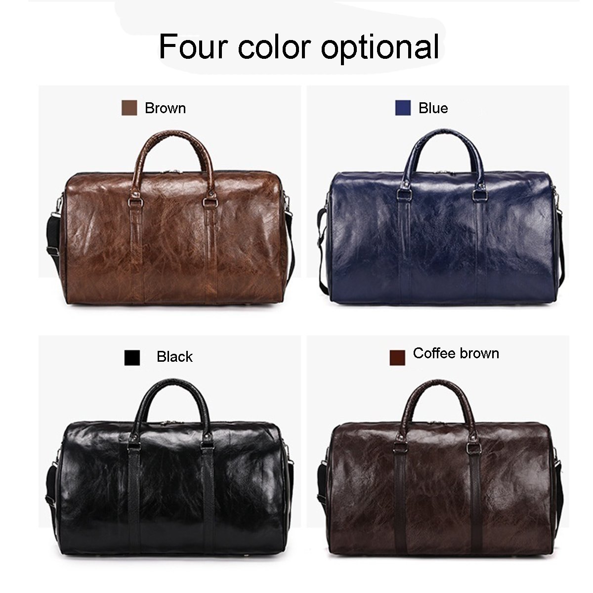 Hommes Femmes En Cuir Duffel Sacs Étanche Grande Capacité Pliant Sport Voyage Sac Fitness Yoga Gym Sac À Main
