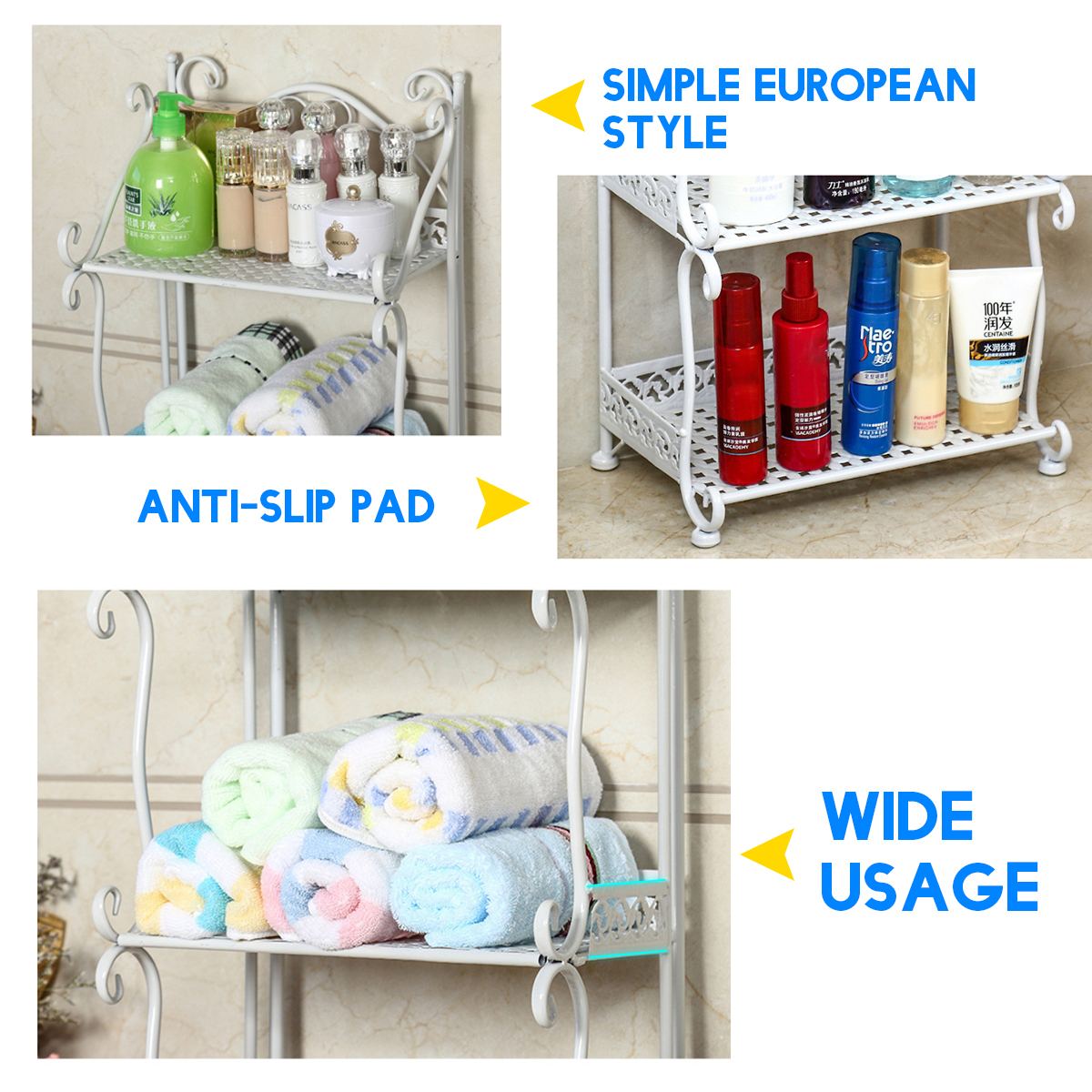 1 Pièce 3/4/5 Niveaux Étagère De Rangement Pliable Nordique Minimaliste Multifonctionnel Étagère De Rangement Supports Supports pour Bureau Maison Chambre Salle De Bains Cuisine Cuisine