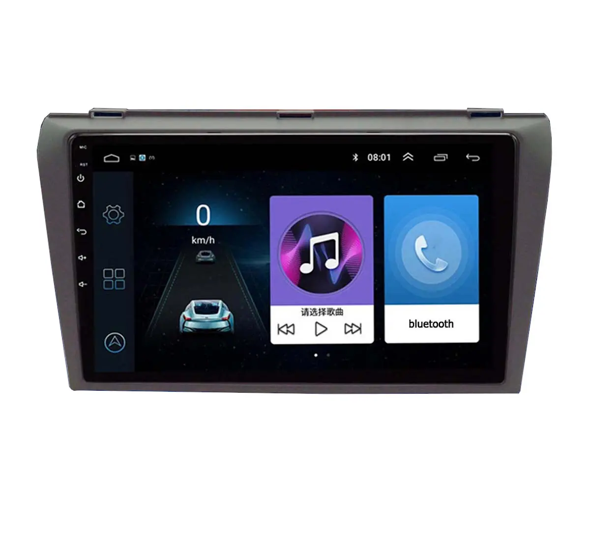 9 بوصة for أندرويد 8.1 Car GPS Navigation ستيريو السيارات وايفاي Quad-core 1 16G bluetooth لمس شاشة FM لمازدا 3 2004-2012