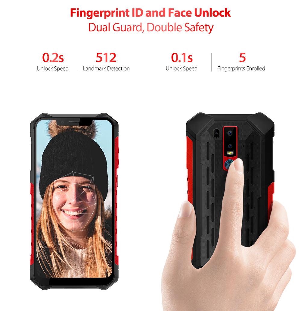 Ulefone Armor 6S,Helio P70 Octa core,6GB RAM 128GB ROM,IP68 IP69K Waterproof