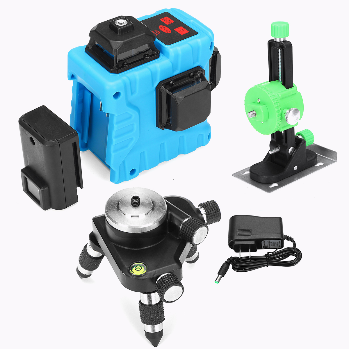 12 lignes 360 horizontales horizontales Croix 3D Lumière verte Niveau laser Mesure de nivellement automatique Super faisceau puissant