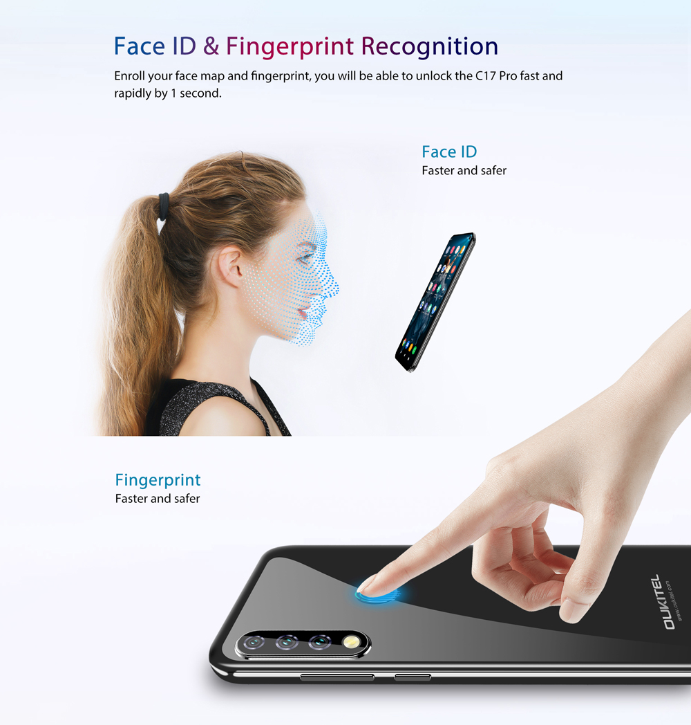 Oukitel C17 Pro,Full Screen,Triple Rear Camera,Android 9.0