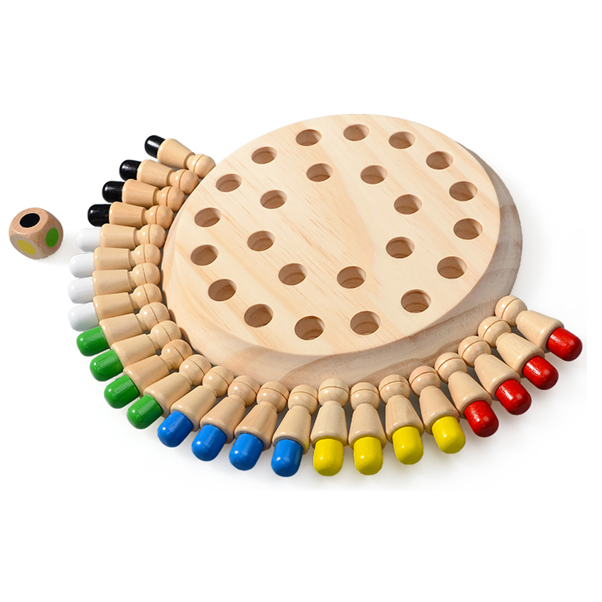 Jeu de mémoire en bois Jeu d'échecs Clip Perles Jouets Montessori Jouets éducatifs pour enfants