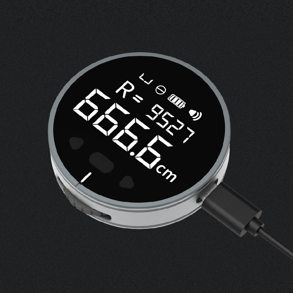 Duke Small Q Electronic Ruler Black Electronic Measuring Ruler Can Measure Straight Line Curve Cylinder and Irregular Objects Tape Measure