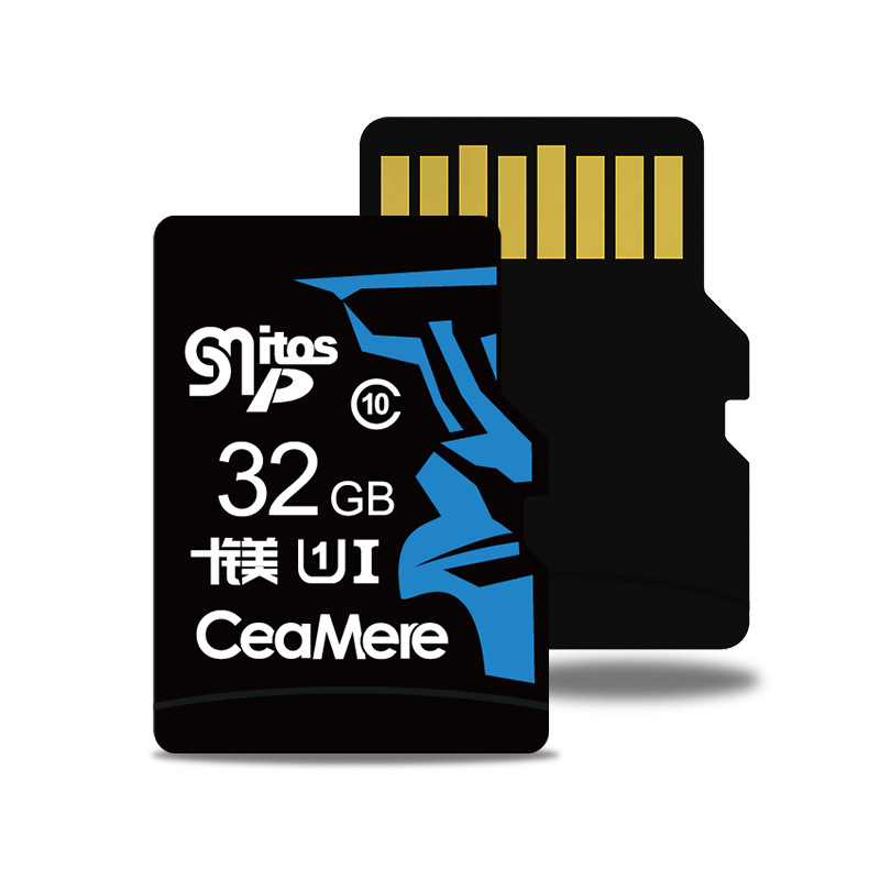 CEAMERE SMITOSP 32GB/64GB Tarjeta de memoria U1 Class10 Tarjeta TF de alta velocidad MP3 MP4 Almacenamiento de datos para teléfono móvil DVR Cámara Altavoz