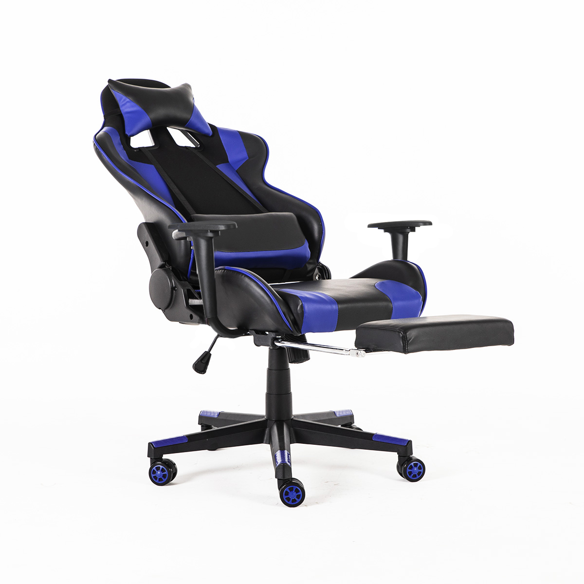 Racing Style Leather Gaming Chair With Footrest Copiatopia