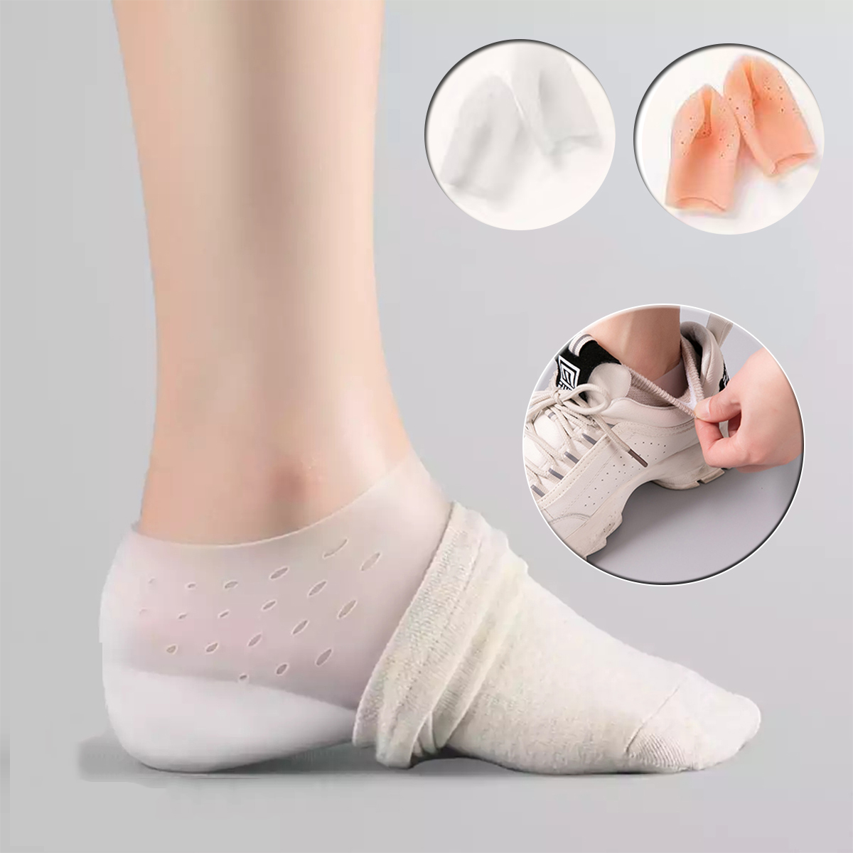 Insert de tasse de levage de taille de coussin de talon de croissance élevée de gel de silice augmentant