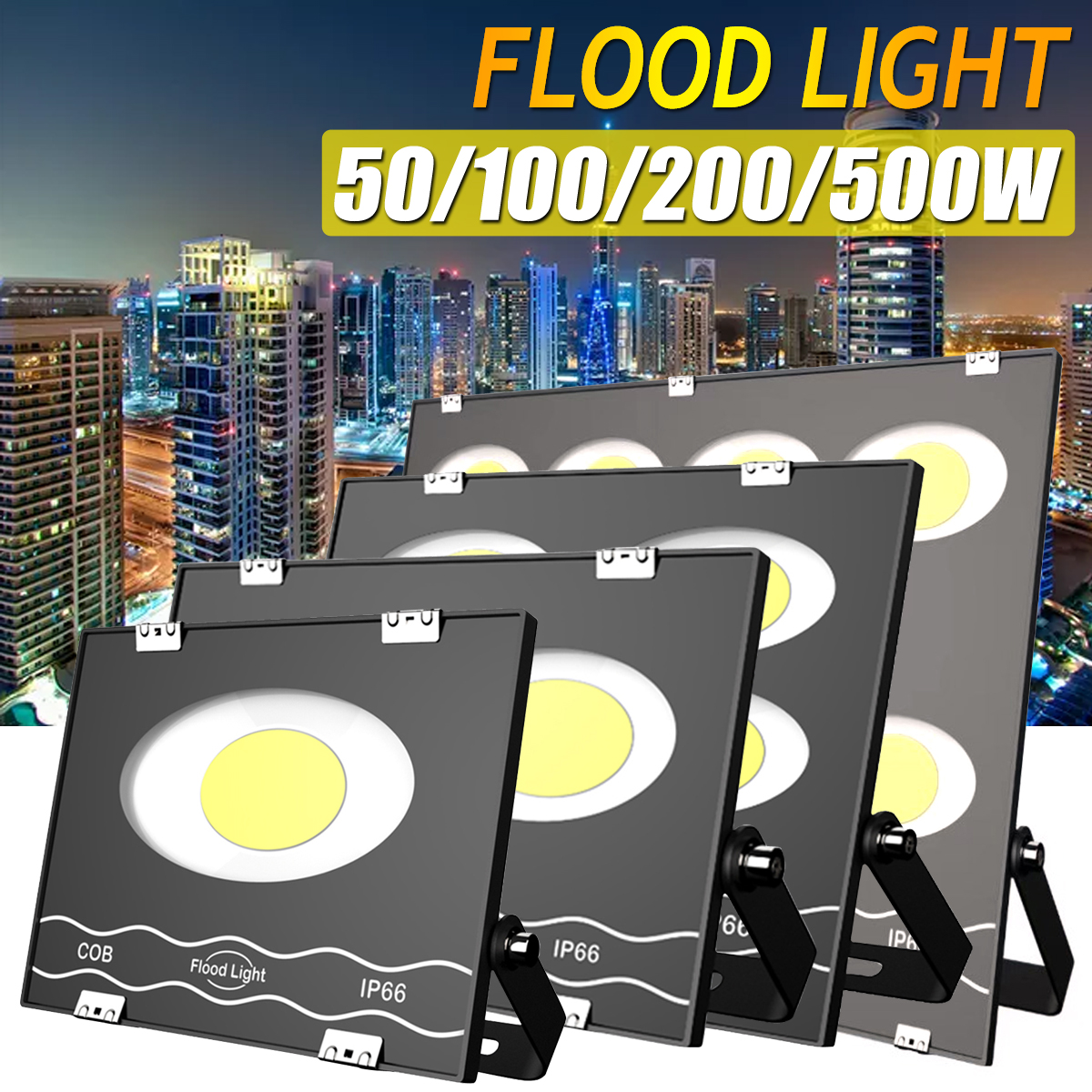 50/100/200 / W COB LED Projecteur d'extérieur Projecteur d'extérieur Paysage Jardin Cour Lampe