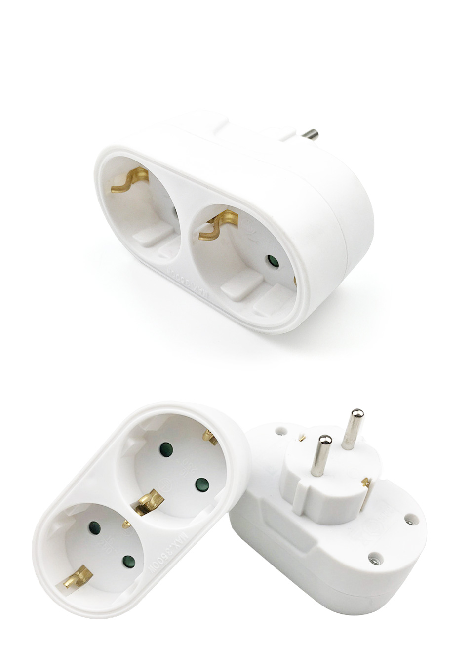 Bakeey 3500W 16A 3 voies 2 voies 3 pôles Convertisseur d'alimentation Prise murale Prise de courant Bande de sortie Triple adaptateur pour maison intelligente