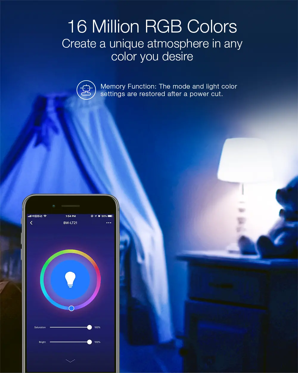 BlitzWolf® BW-LT21 RGBWW 10W E27 APP Smart LED Lamba Ampul Amazon Alexa ile Çalışır Google Yardımcısı AC100-240V BlitzWolf® BW-LT21 RGBWW 10W E27 APP Smart LED Lamba Ampul Amazon Alexa ile Çalışır Google Yardımcısı AC100-240V
