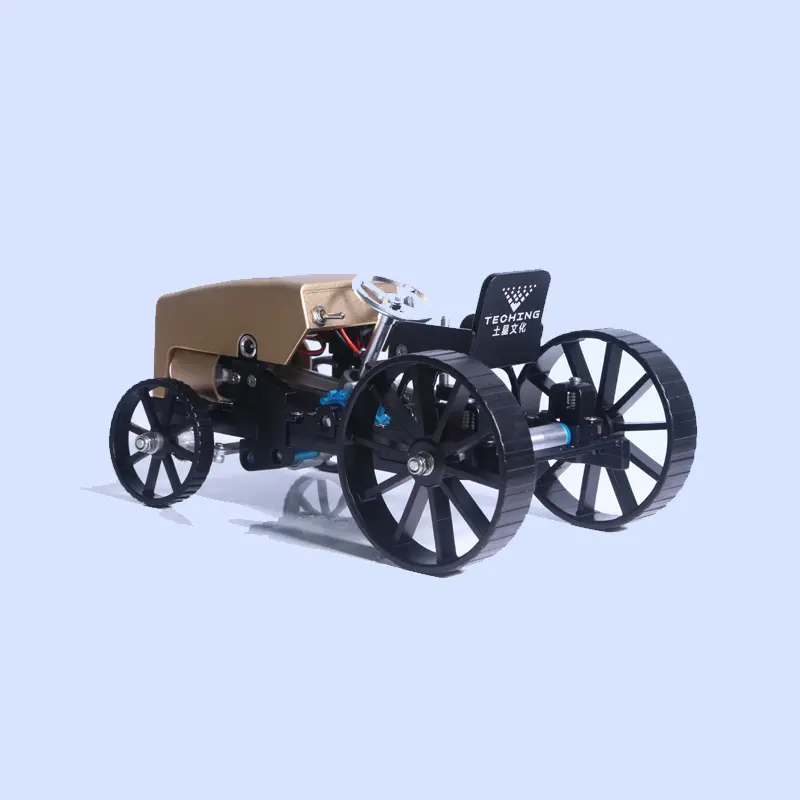 Teching DM12B Explorer 1 Creative All-metal Retro Model Car Rechargeable Simulation Science Toy High Challenge Assembled Electric Model Kit