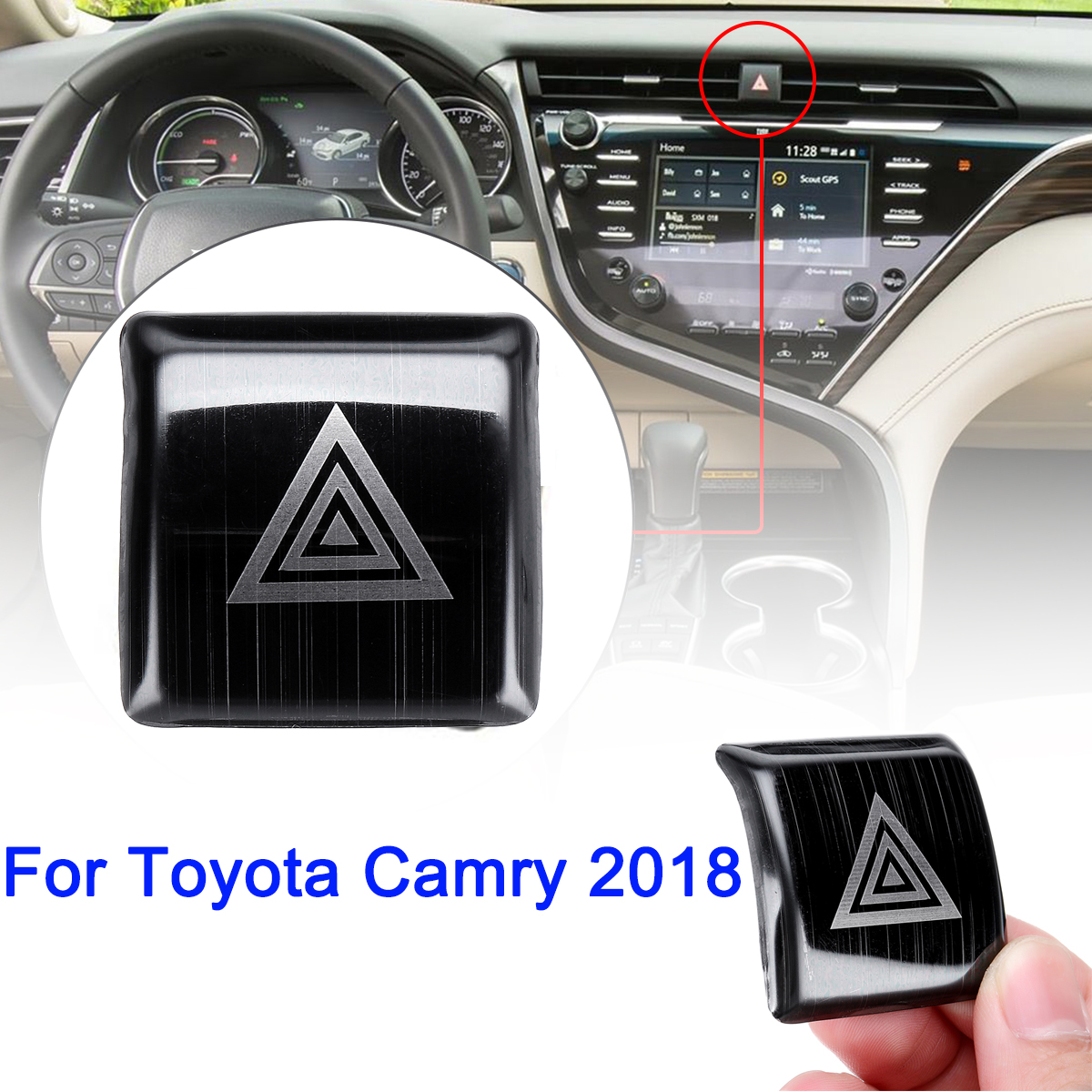Engine One-Button Start Switch Decorative Cover Trim ABS For Toyota Camry CDF
