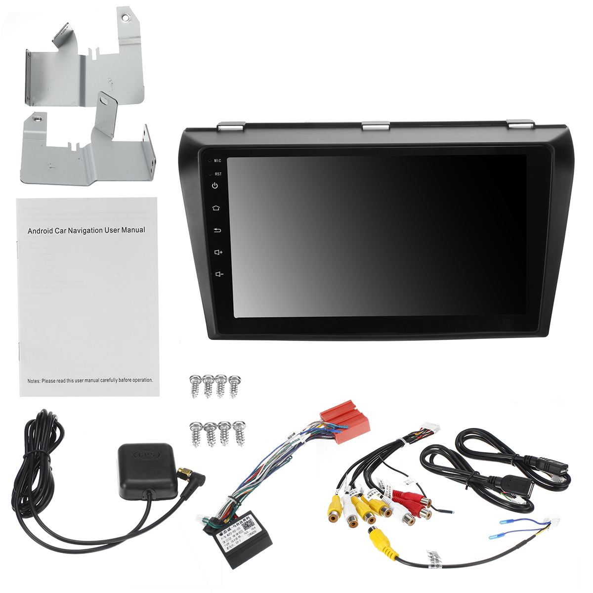 9 بوصة for أندرويد 8.1 Car GPS Navigation ستيريو السيارات وايفاي Quad-core 1 16G bluetooth لمس شاشة FM لمازدا 3 2004-2012