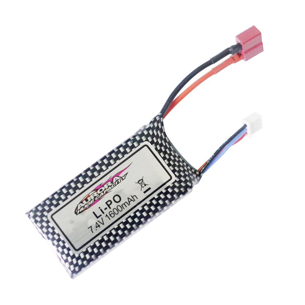 Xinlehong 9125 RC Car Lipo Battery 7.4v 1600mah 13.3*3.3*1.5cm T Plug