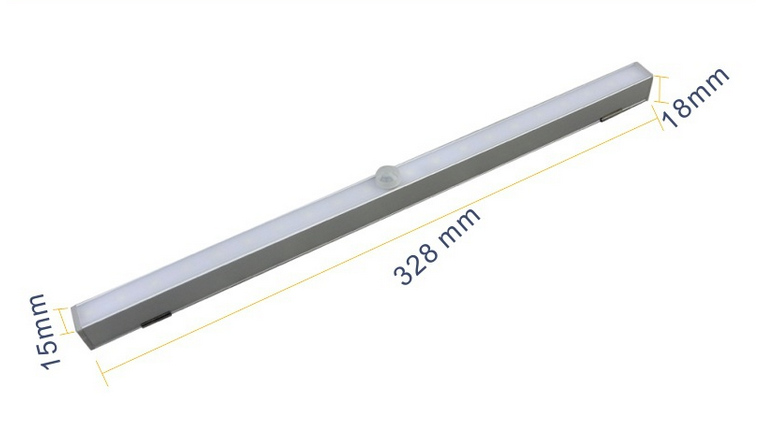 Batteria Portatile Alimentato a 20 LED PIR Sensore di Movimento Luce per Armadio Vetrina Notte