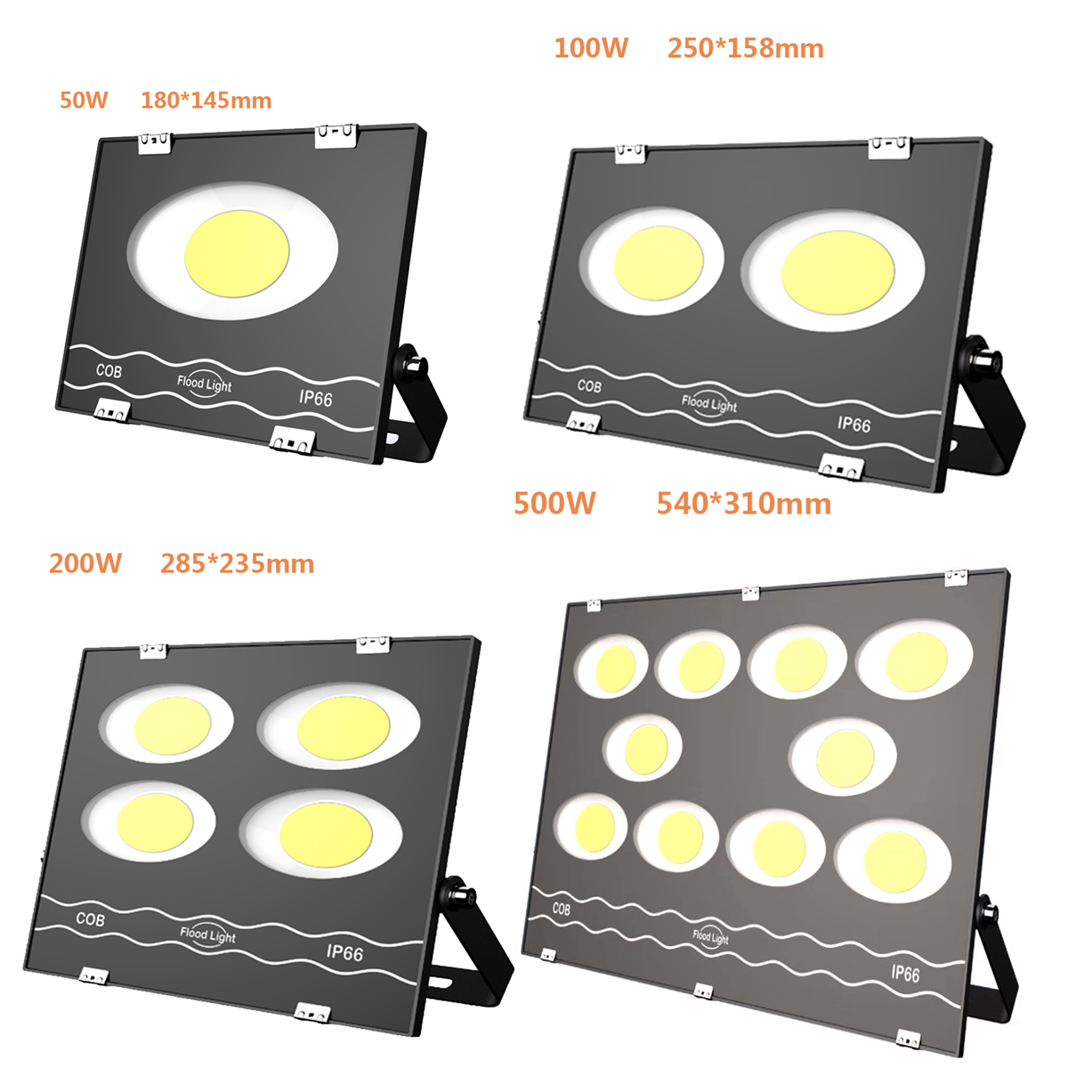 50/100/200 / W COB LED Projecteur d'extérieur Projecteur d'extérieur Paysage Jardin Cour Lampe