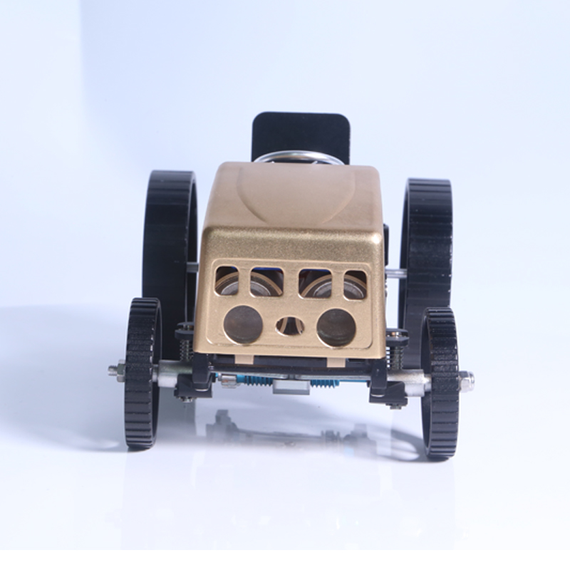 Teching DM12B Explorer 1 Creative All-metal Retro Model Car Rechargeable Simulation Science Toy High Challenge Assembled Electric Model Kit