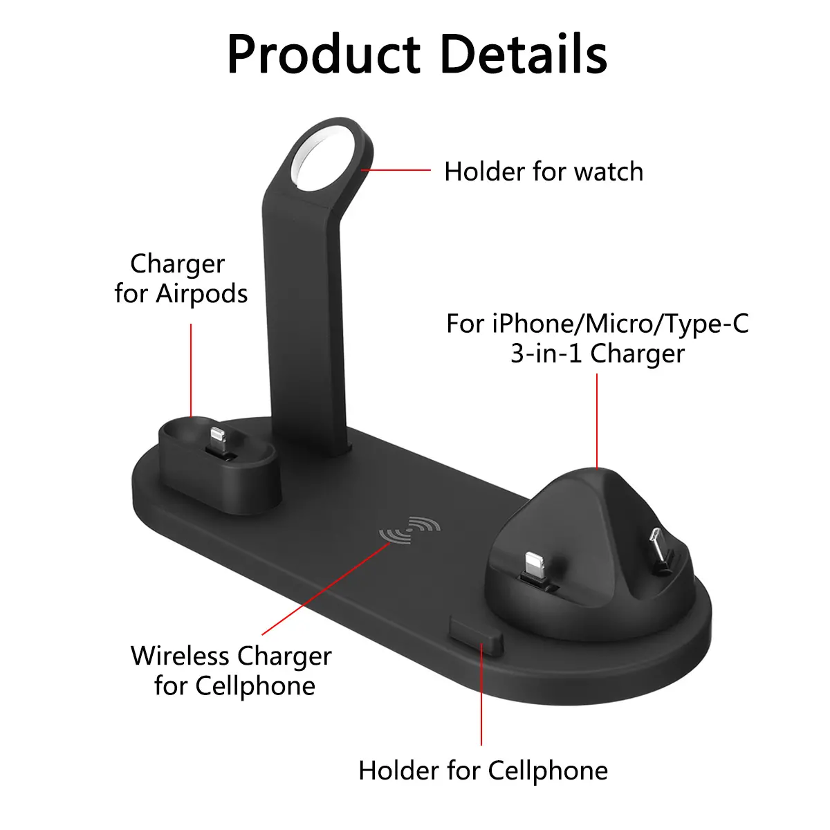 Bakeey 3 In 1 Qi Wireless Charger Dock Holder Mount for Apple Watch Airpods Phone c11538c8 c0bb 401e a1e3 7ae6cdda9c91.jpg