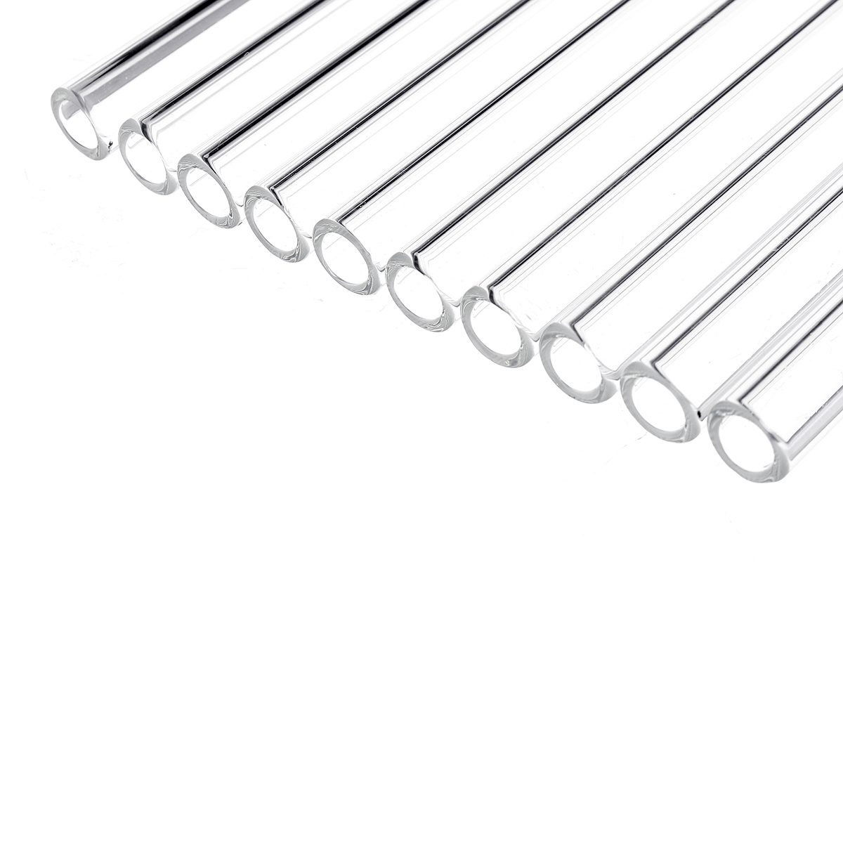 10Pcs 200x7x1mm Comprimento 200mm OD 7mm 1mm de espessura de parede de vidro borossilicato Tubo de sopro de vidro Fábrica de laboratório Escola Tubos domésticos