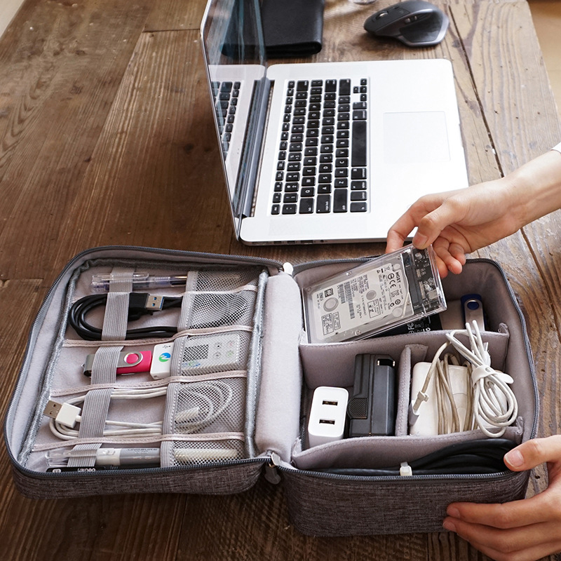 Accessoires numériques Sac de rangement Chargeur USB Câble USB Organisateur de disque U Sac de voyage