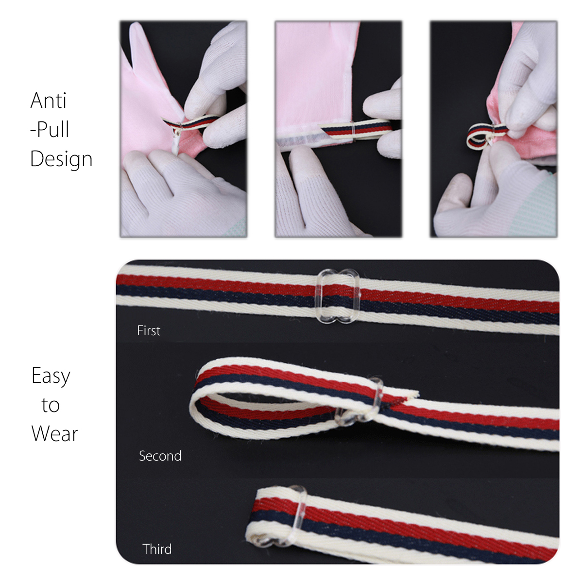 1 paire Sea-island Fibre Thumb Sucking Stop Gants Finger Guard Protector Baby Kids