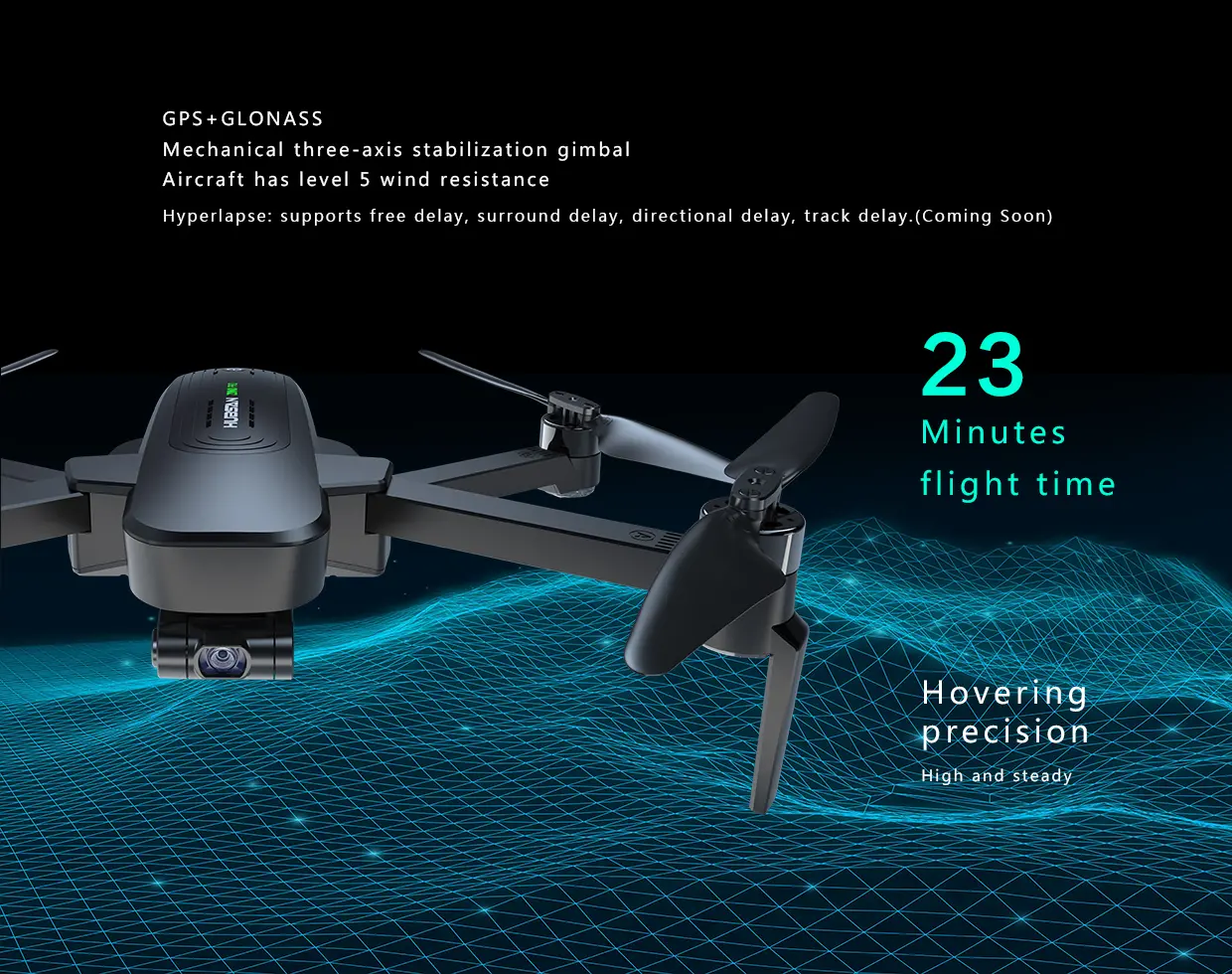 Hubsan ZINO PRO GPS 5 กรัม WiFi 4KM FPV กับ 4 พัน UHD กล้องแกน G Imbal ทรงกลม Panoramas RC จมูก Q Uadcopter RTF