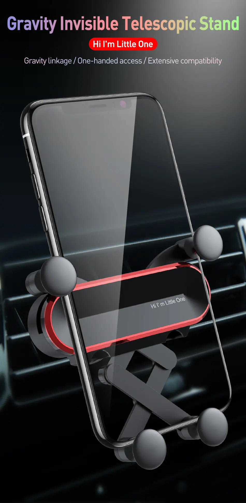 Bakeey New Gravity Linkage Automatic Lock Air Vent Car Phone Holder Car Phone Mount For 4.0-6.7 Inch Smart Phone for iPhone 11 Samsung Galaxy Note 10 Xiaomi Redmi Note 8 Pro 0c7cfc4a 7b0b 477c 981a 33bdf89dc312.jpg