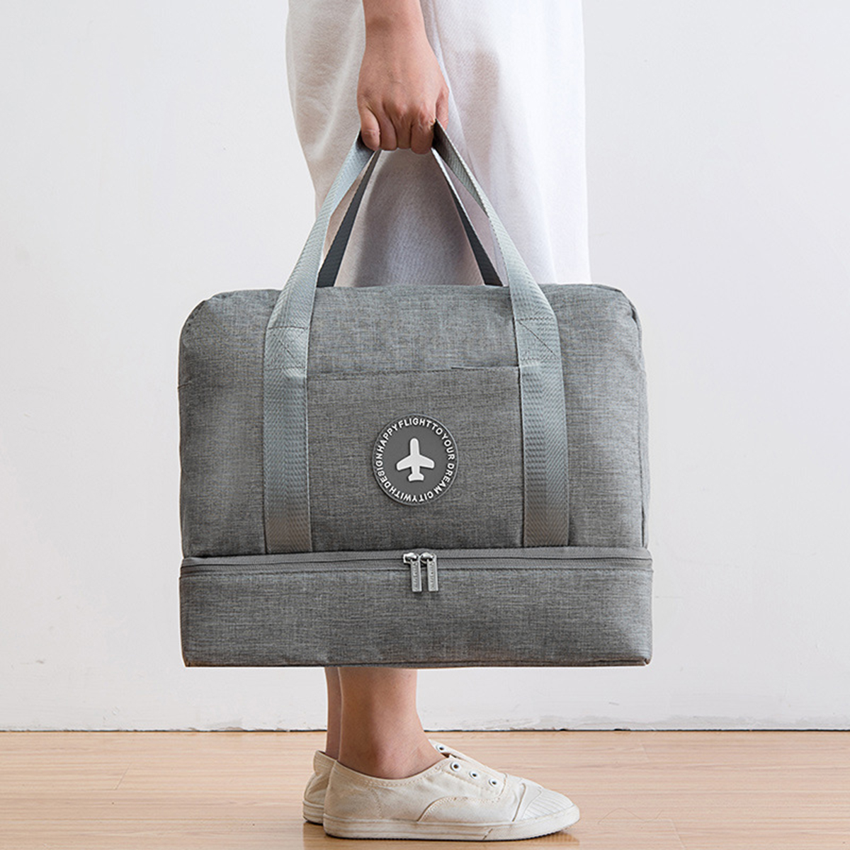 Sac de rangement sec de séparation humide Sac de voyage de voyage Sac de lavage d'organisateur cosmétique