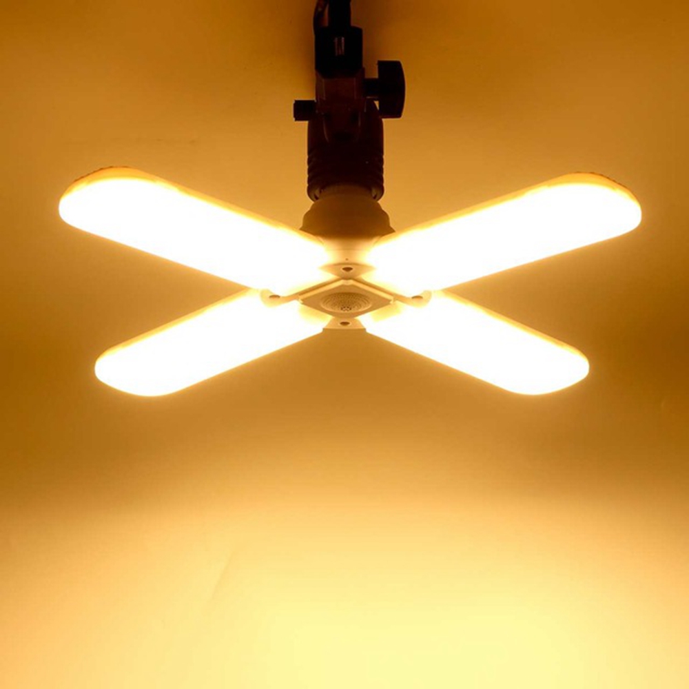 Ac95 265v 60w E27 Led Light Bulb Foldable Fan Blade Angle Adjustable Ceiling Lamp For Indoor Decor