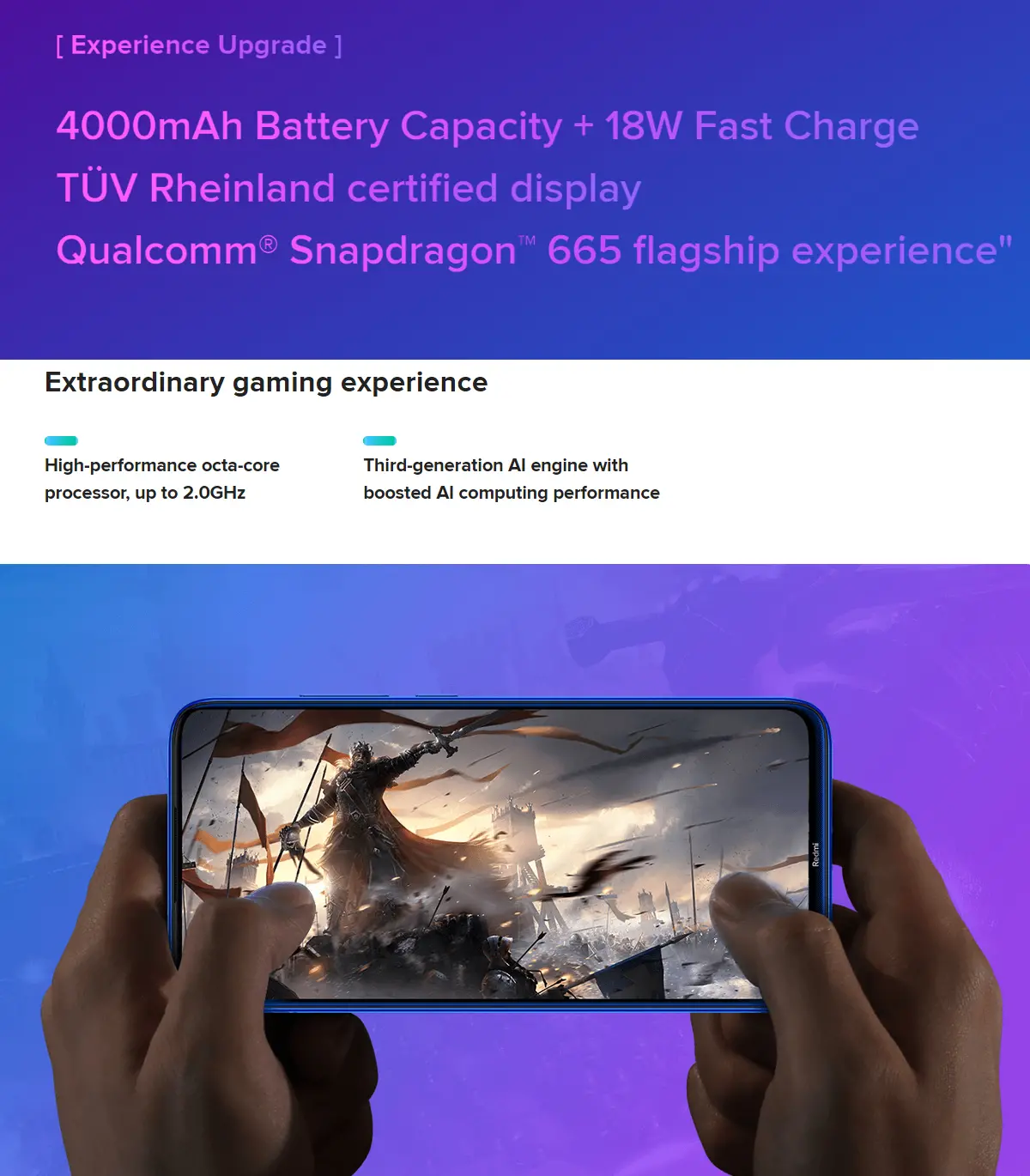 Xiaomi Redmi Note 8 Global Version 6.3 inch 48MP Quad Rear Camera 3GB 32GB 4000mAh Snapdragon 665 Octa core 4G Smartphone