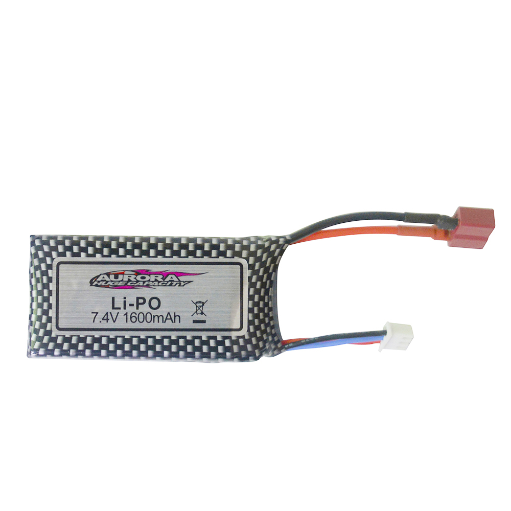 Xinlehong 9125 RC Car Lipo Battery 7.4v 1600mah 13.3*3.3*1.5cm T Plug