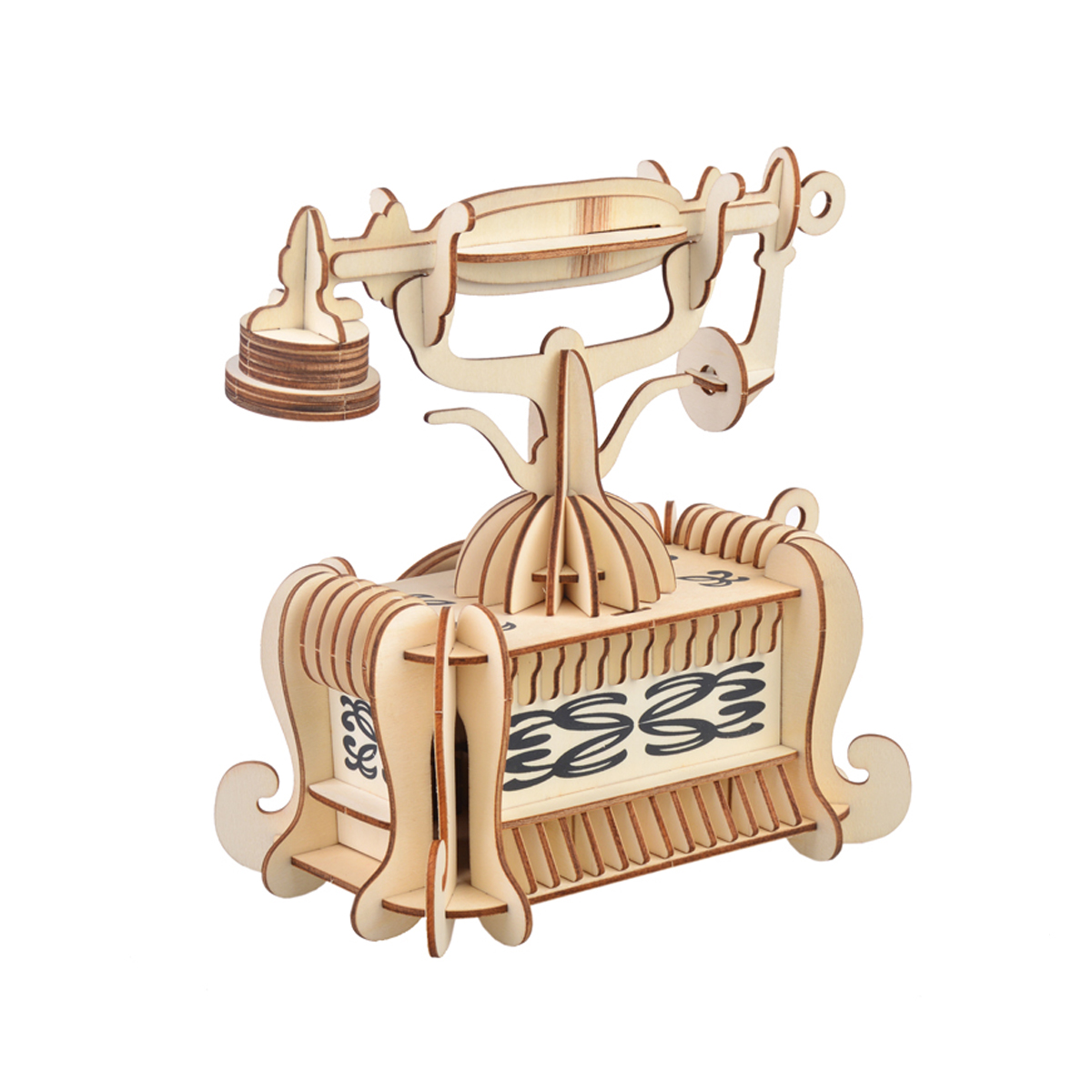 3D Woodcraft Assembly Retro-electric Appliance Series Kit Jigsaw Puzzle Decoration Toy Model for Kids Gift