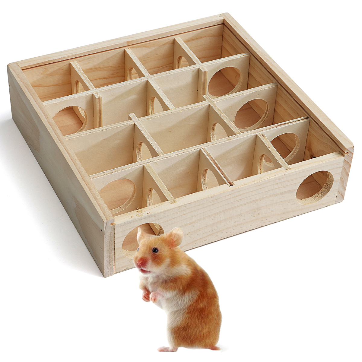 Nouveau Jouet de labyrinthe de hamster en bois avec aire de jeux de
