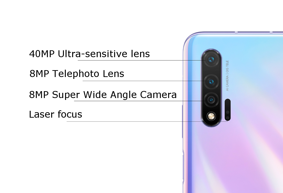 HUAWEI Nova 6 CN 4G Versión 6.57 pulgadas 40MP Triple trasera Cámara 8GB 128GB 4100mAh 40W Carga rápida Kirin 990 Octa Core 4G Smartphone