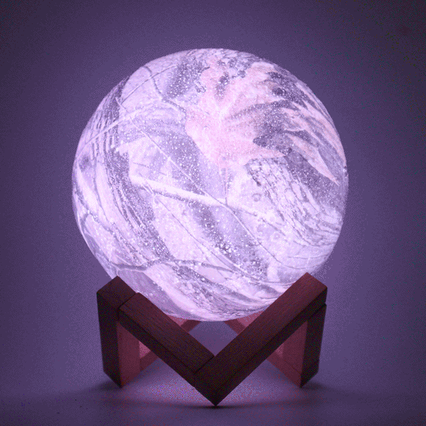 Impression 3D Lune Lampe Espace LED Veilleuse Télécommande / Tactile / Pat Contorl Lampe USB Charge Valentine Cadeau
