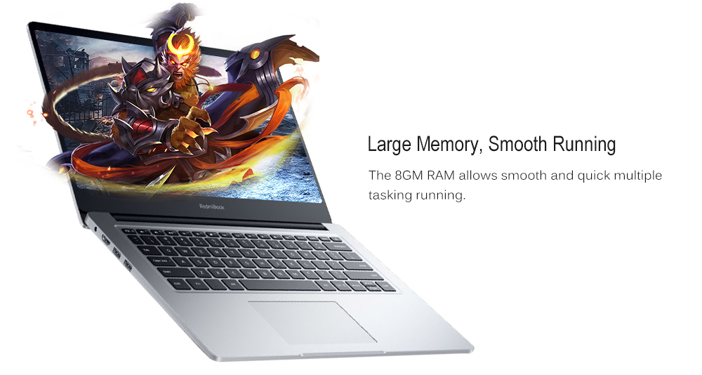 Máy tính xách tay Xiaomi RedmiBook 14.0 Intel Core I7-8565U NVIDIA GeForce MX250 8G RAM 512GB SSD Notebook-Silver