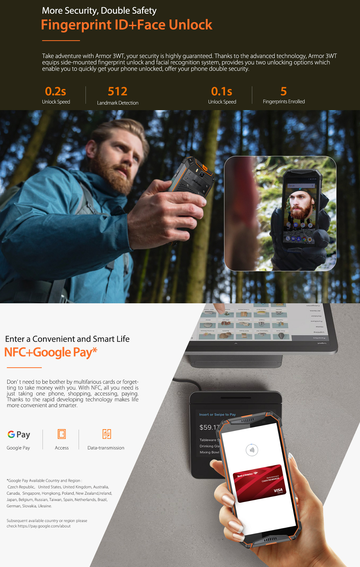 Ulefone Armor 3WT,IP68 IP69K Waterproof,Helio P70 Octa core