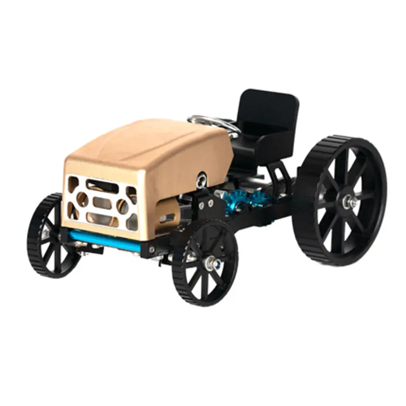 Teching DM12B Explorer 1 Creative All-metal Retro Model Car Rechargeable Simulation Science Toy High Challenge Assembled Electric Model Kit
