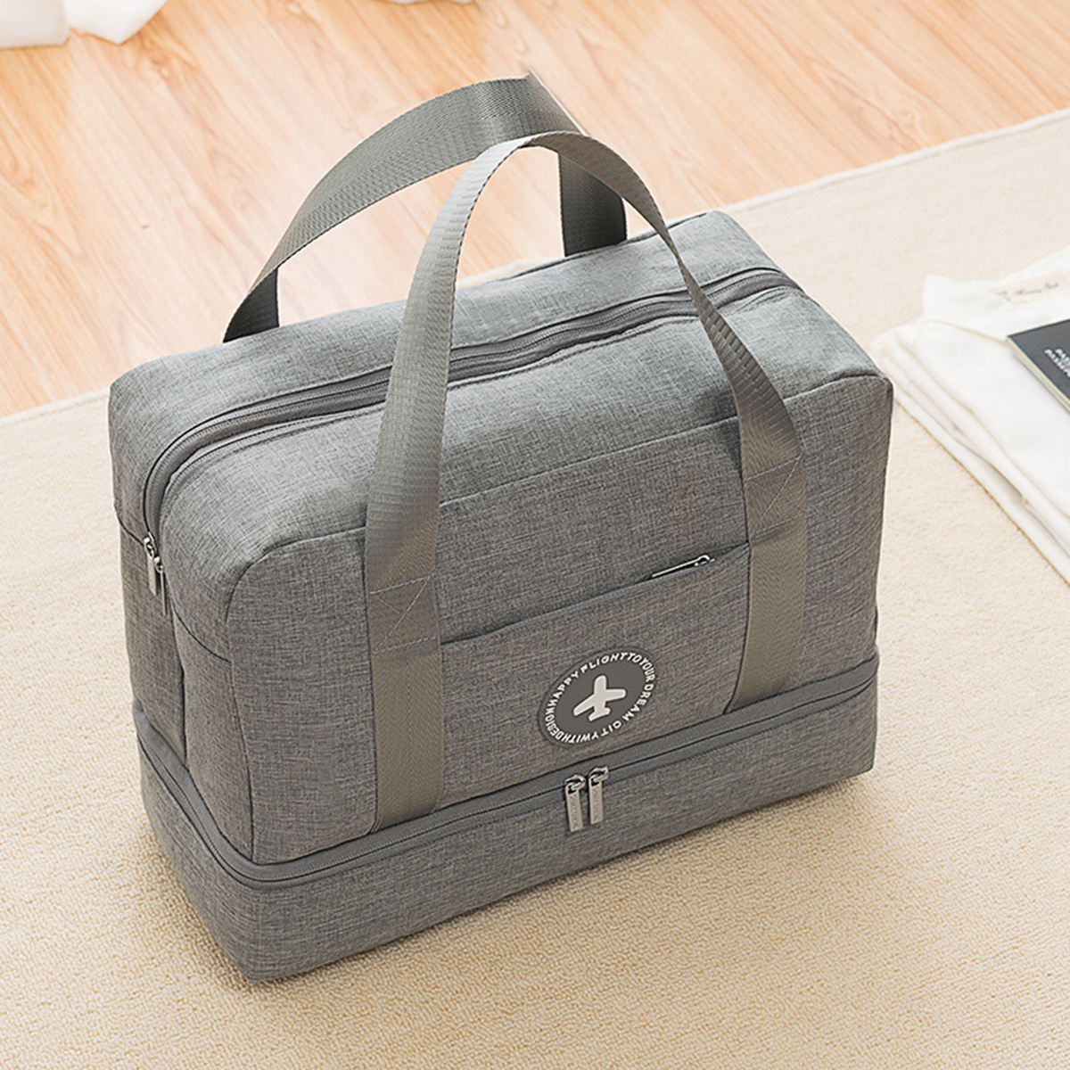 Sac de rangement sec de séparation humide Sac de voyage de voyage Sac de lavage d'organisateur cosmétique
