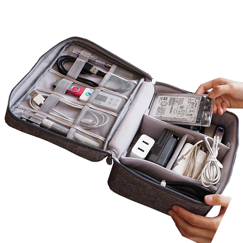 Accessoires numériques Sac de rangement Chargeur USB Câble USB Organisateur de disque U Sac de voyage