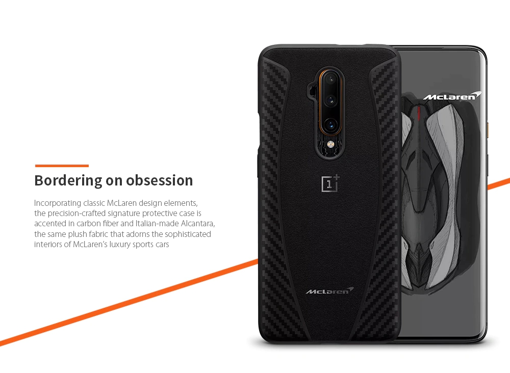 OnePlus 7T Pro McLaren Edition Global Version 6,67 polegadas 90Hz Display AMOLED fluido HDR10 + Android 10 NFC 4085mAh 48MP Câmeras traseiras triplas 12GB 256GB UFS 3.0 Snapdragon 855 Plus 4G Smartphone