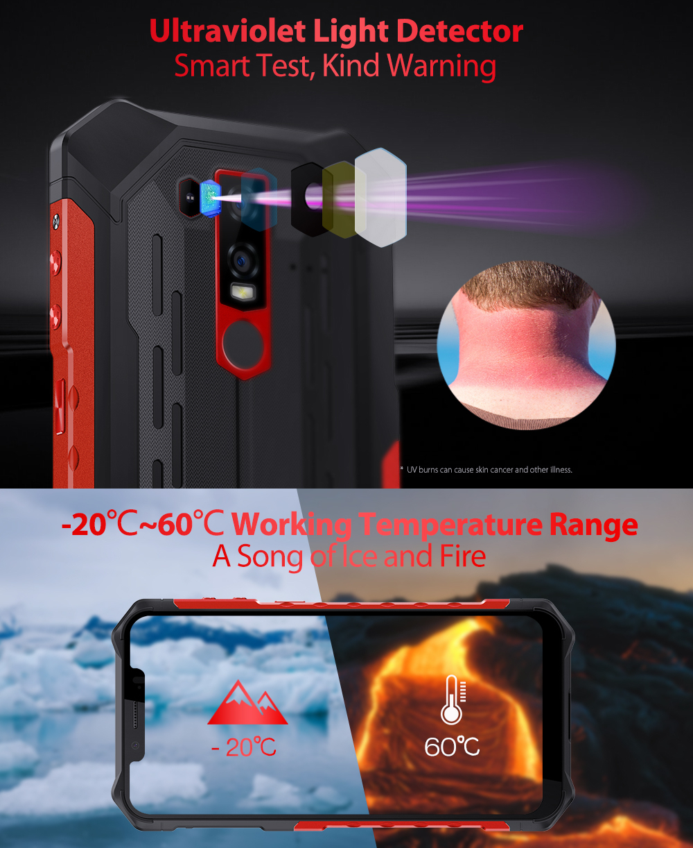 Ulefone Armor 6S,Helio P70 Octa core,6GB RAM 128GB ROM,IP68 IP69K Waterproof