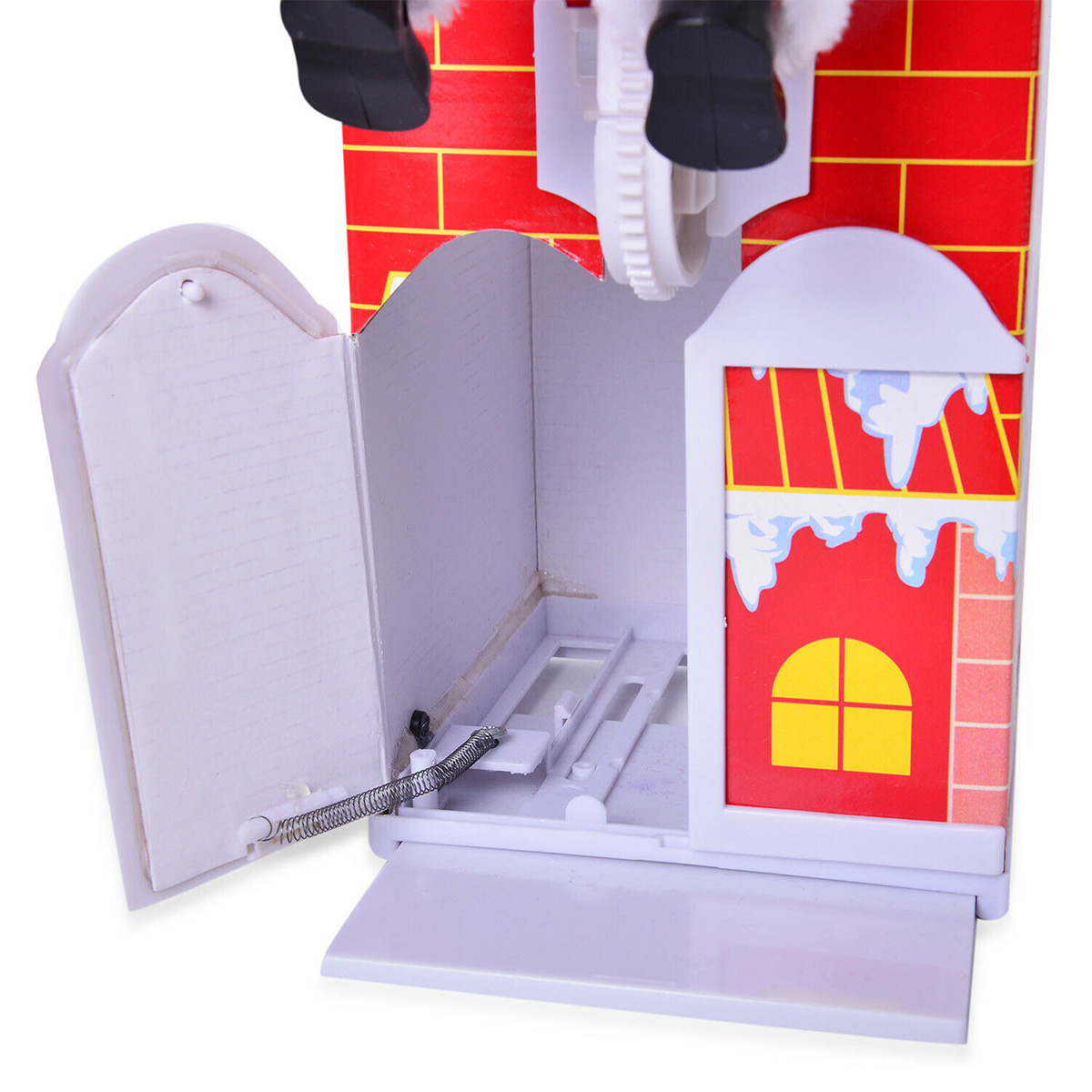 Brinquedos Musicais Elétricos de Natal Papai Noel Chaminé de Escalada Boneca Presente de Decoração de Natal