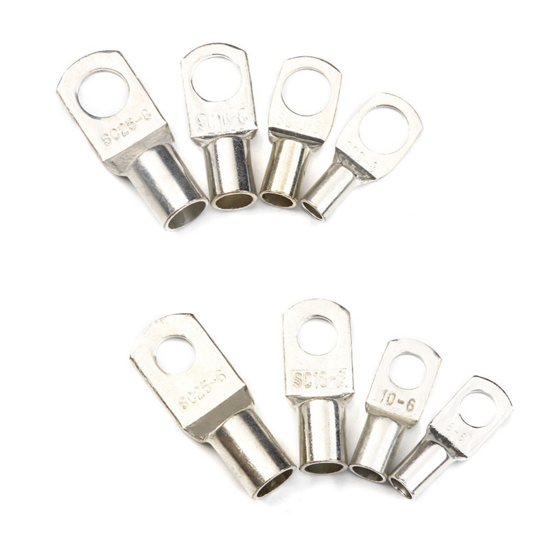 60Pcs SC Series Terminals Cable Terminals Copper Lug Ring Seal Wire Connectors Assorted Kit