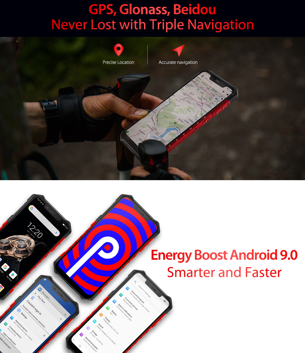 Ulefone Armor 6S,Helio P70 Octa core,6GB RAM 128GB ROM,IP68 IP69K Waterproof