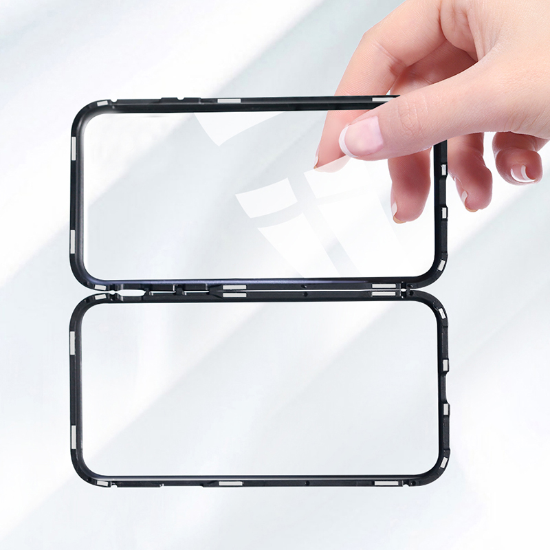 Étui protecteur en verre trempé métallique avec adsorption magnétique Bakeey pour Xiaomi Redmi 8