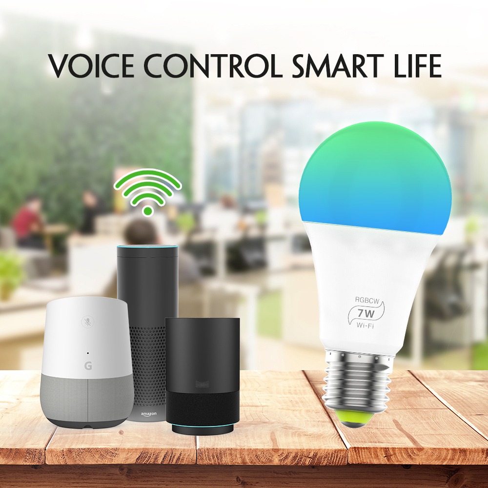 LED Smart Light Bulb RGB WIFI APP Voice Control Timer Color Change
