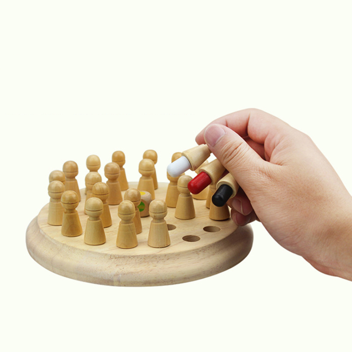 Jeu de mémoire en bois Jeu d'échecs Clip Perles Jouets Montessori Jouets éducatifs pour enfants
